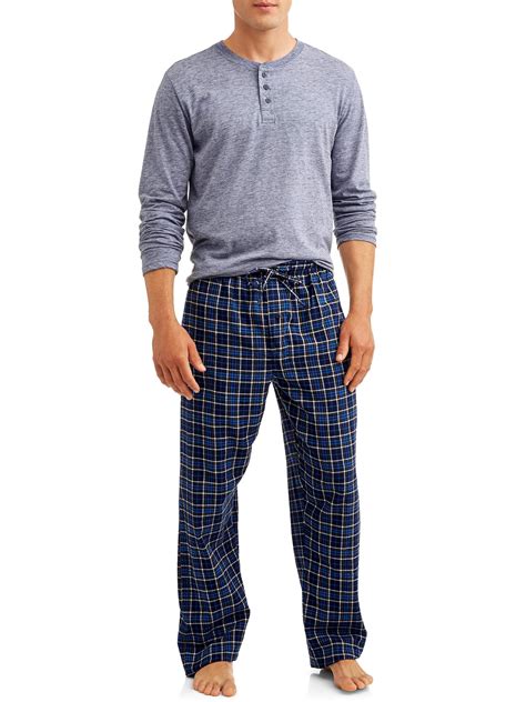 hanes pajama set for men|hanes men's flannel pajama set.